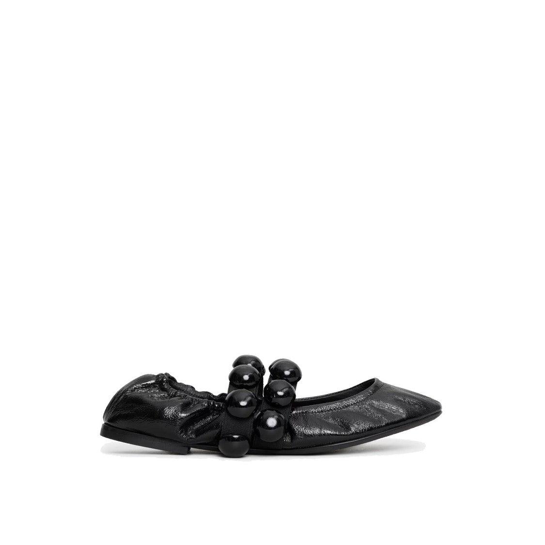 Alaïa Sphere Leather Mary Jane Flats