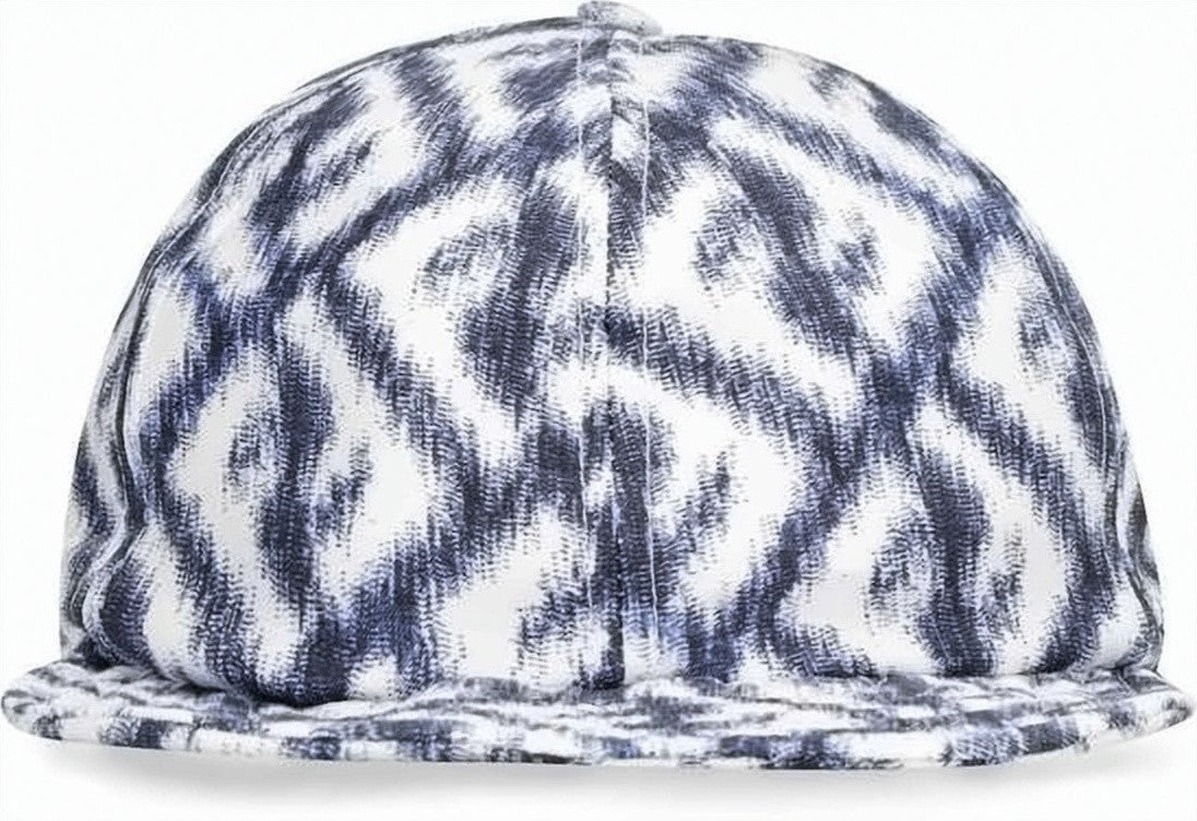 Fendi Silk Cap With Abstract Pattern And Adjustable Back