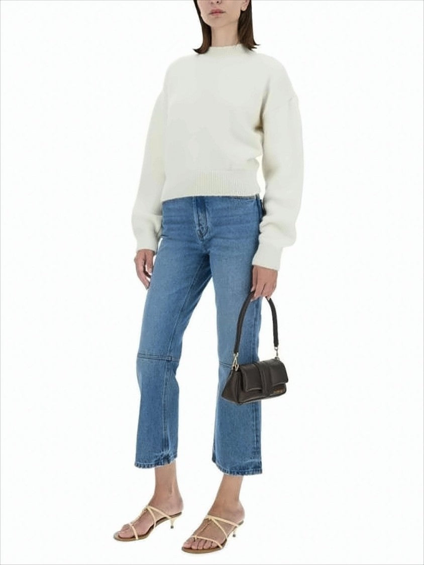 Jacquemus Mid-Rise Denim Pants With Flared Legs