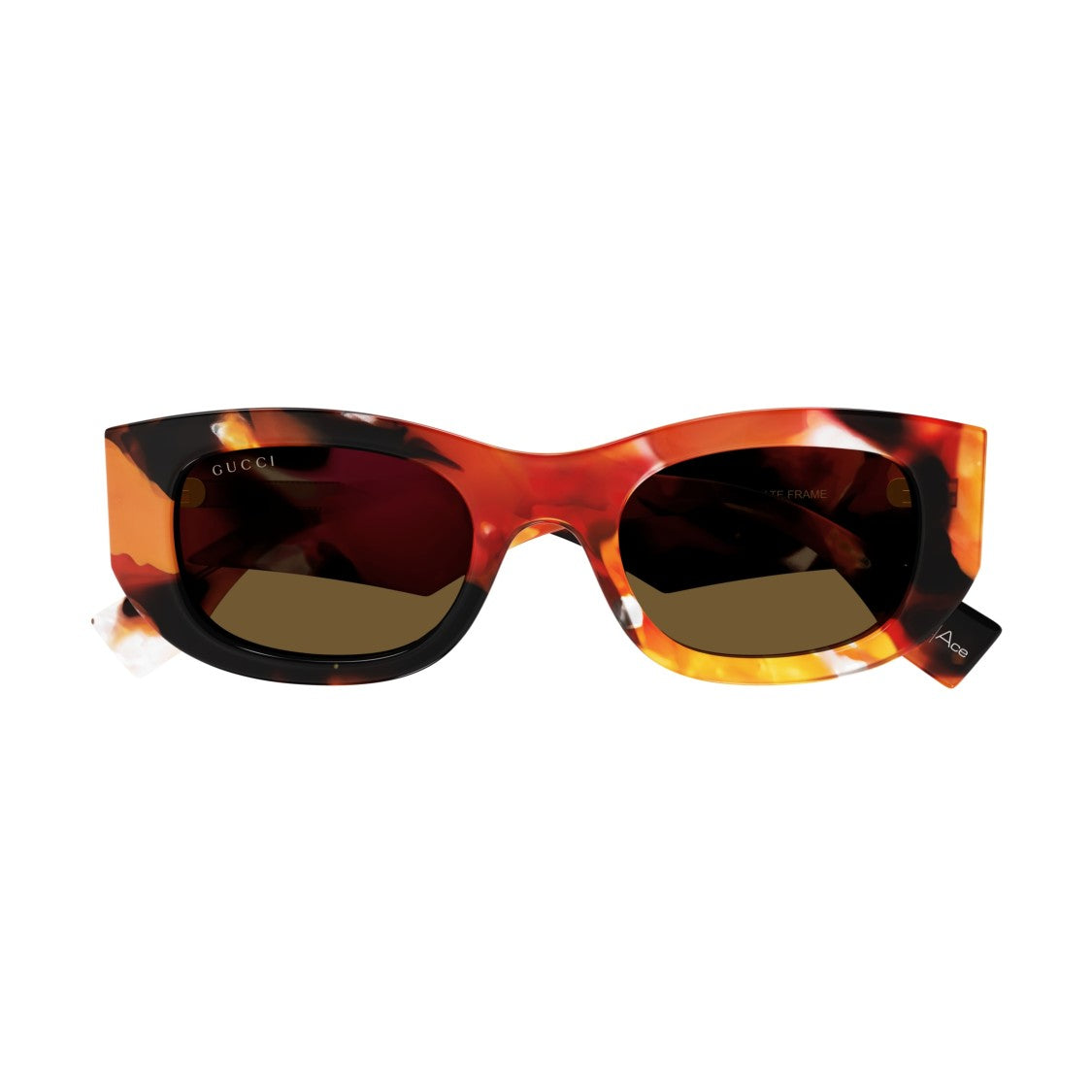Gucci Gg1627s Bold Angular Tortoiseshell Frame Sunglasses