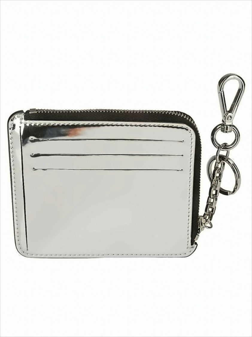 Acne Studios Rectangular Zip-Around Card Wallet With Keychain Attachment