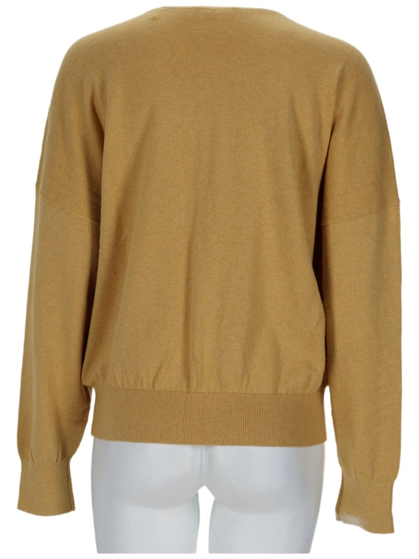 Isabel Marant Étoile Beige Knit Sweater With Relaxed Fit And Abstract Pattern