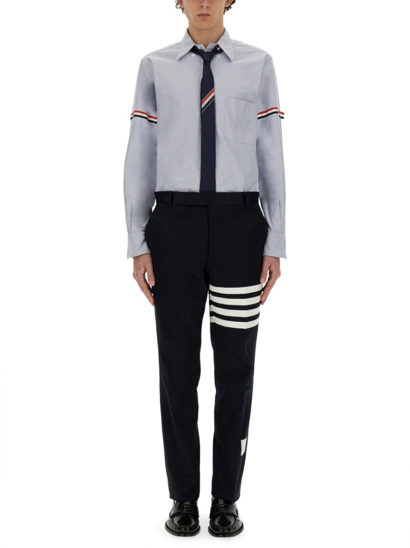 Thom Browne Striped Bands Cotton Button-Down Shirt