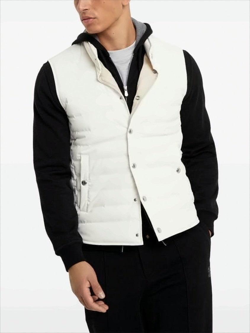 Brunello Cucinelli Sleeveless Puffer Vest With High Collar And Snap Button Closure
