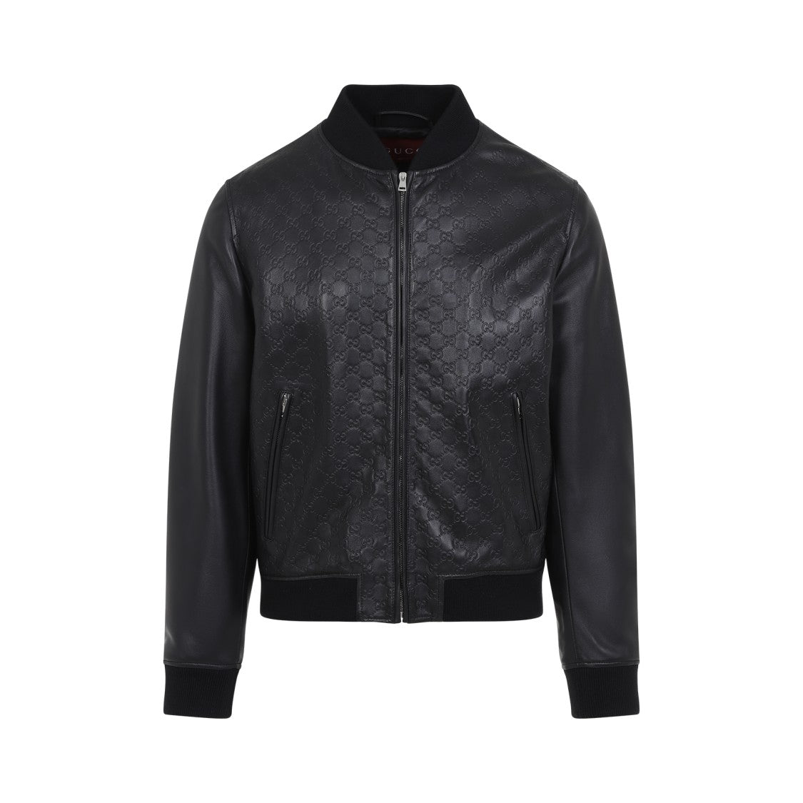 Gucci Black Lamb Leather Bomber Jacket