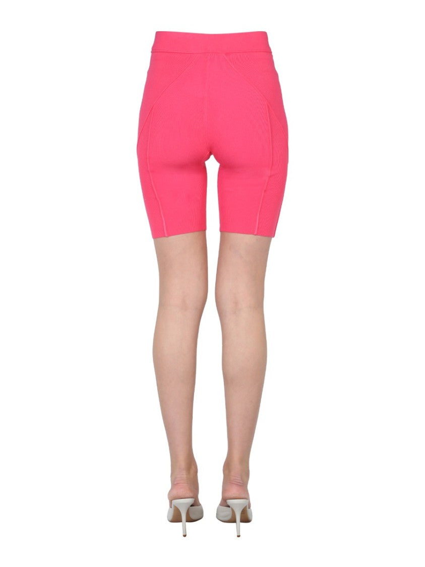 Helmut Lang High-Waisted Cyclist Bermuda Shorts