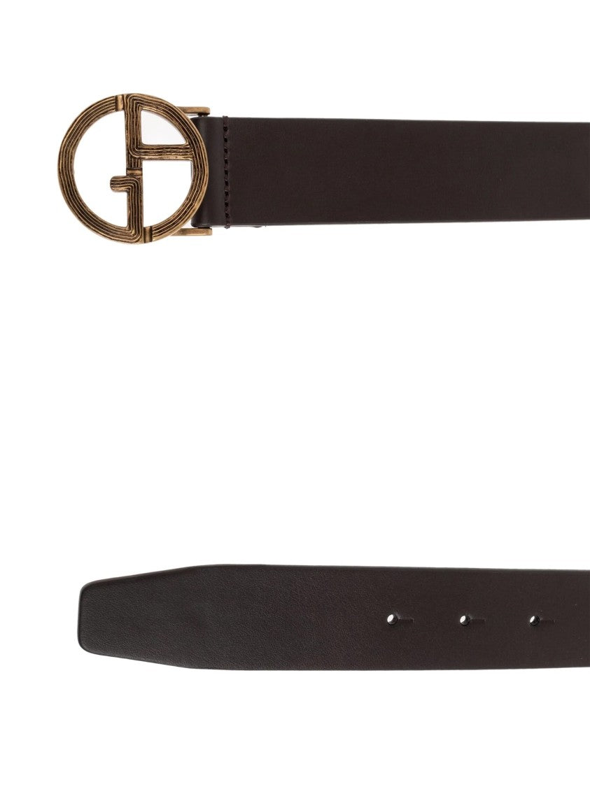 Giorgio Armani Ga-Logo Leather Belt
