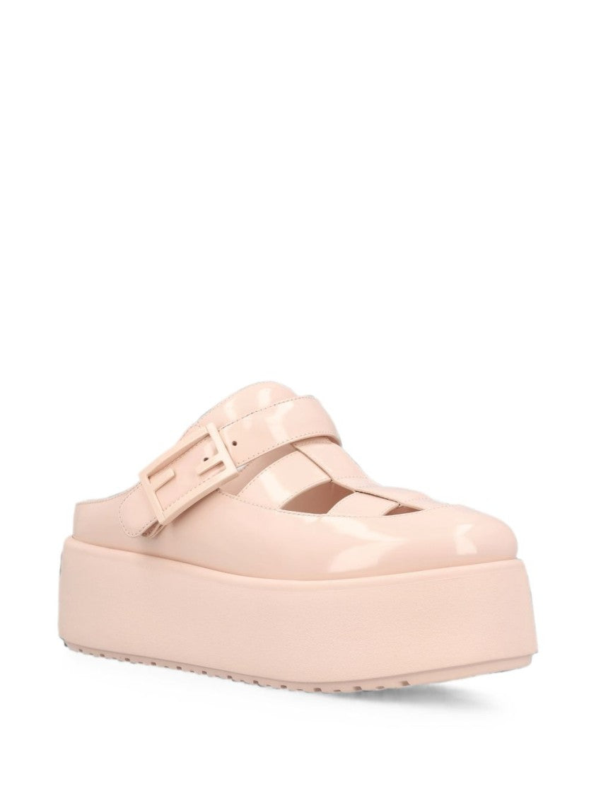 Fendi Chunky Platform Cut-Out Mules