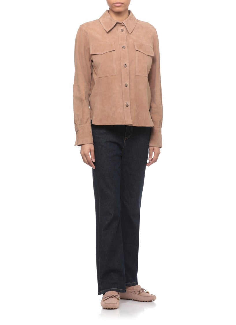 Tod's Beige Suede Leather Loafers