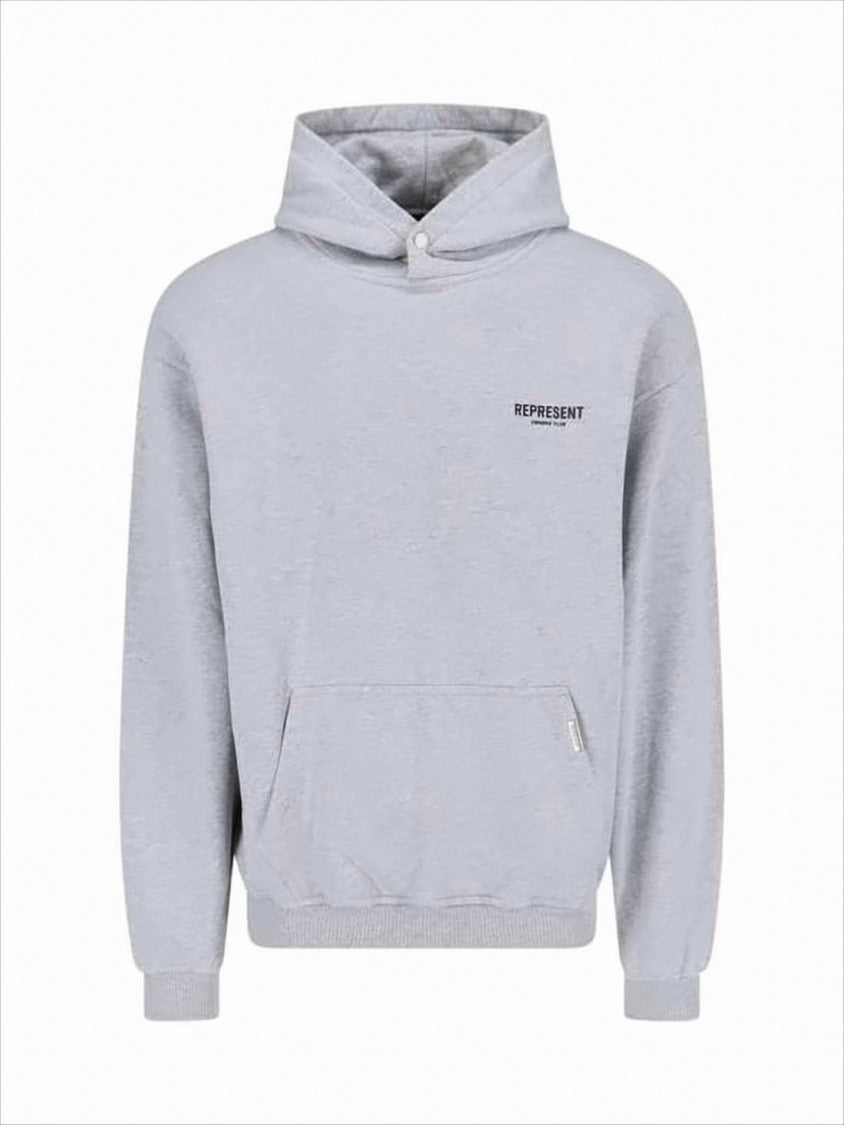 Represent Pullover Hoodie With Snap Button Closure