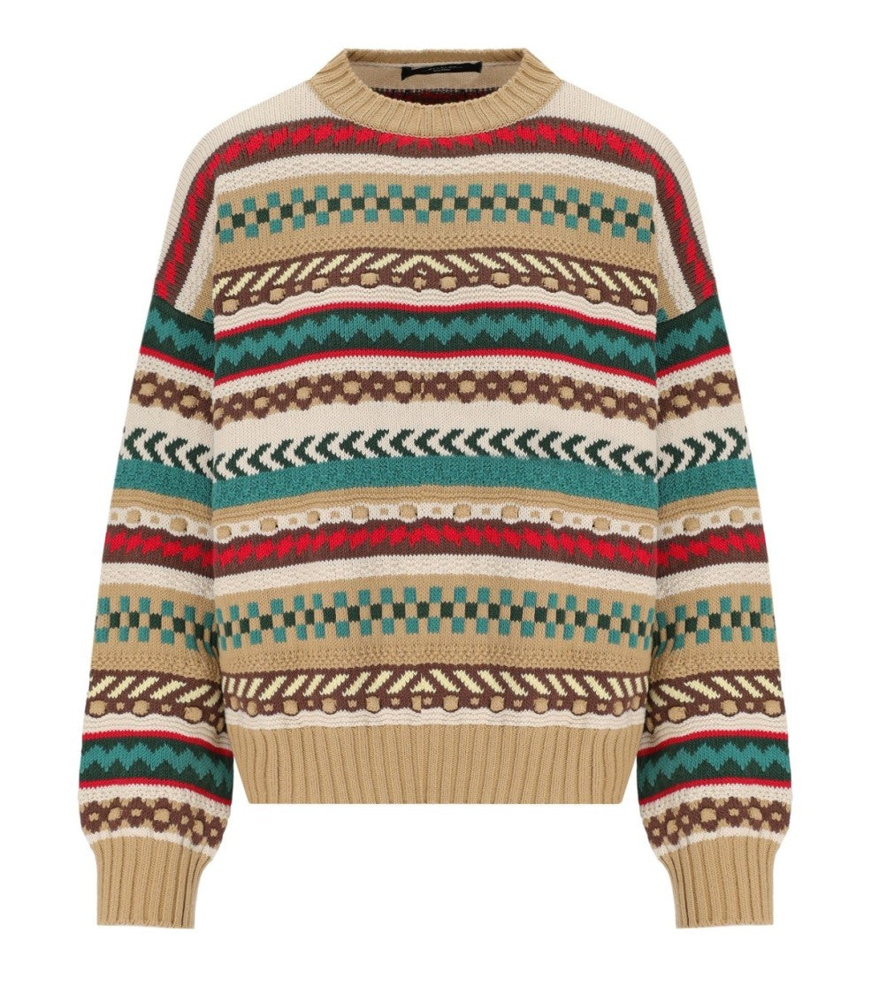 Max Mara Novara Beige Crewneck Sweater