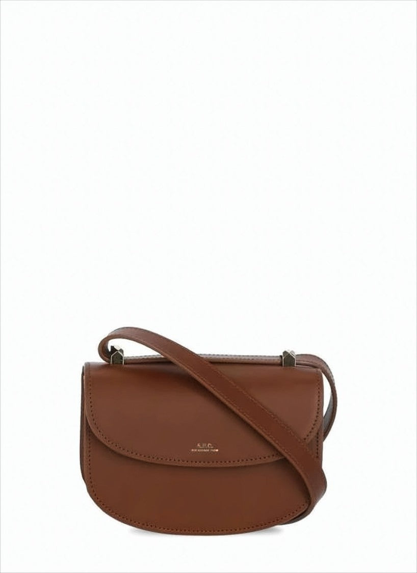A.P.C. Structured Calf Leather Crossbody Bag