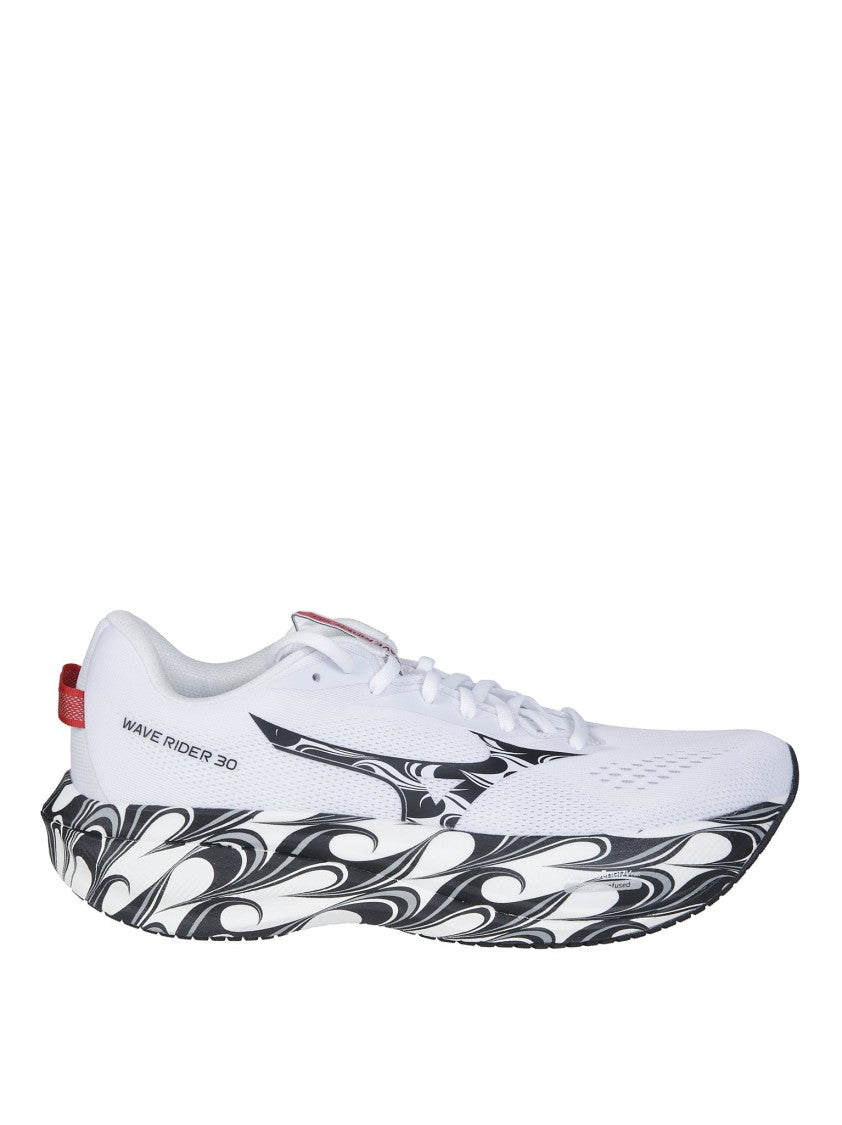 Mizuno Wave Rider 30 Disclosure White Black Sneakers