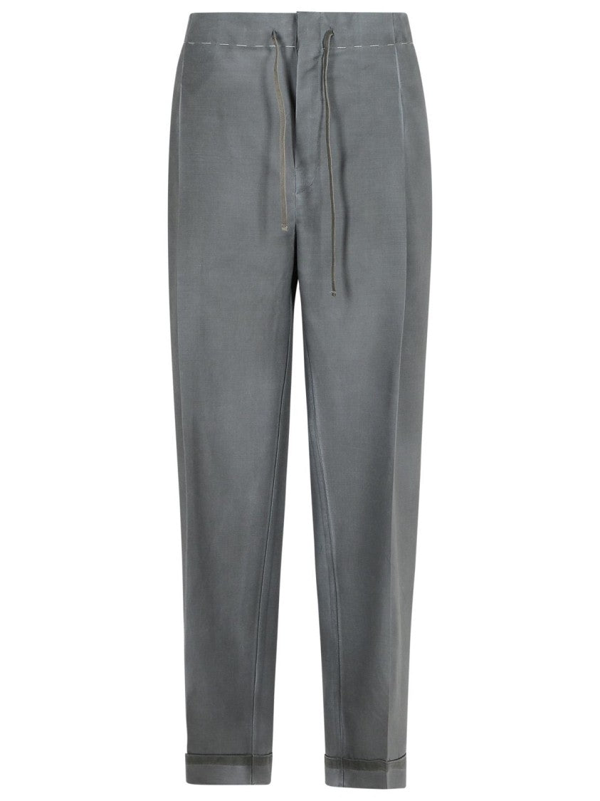 Maison Margiela Grey Mohair Blend Trousers