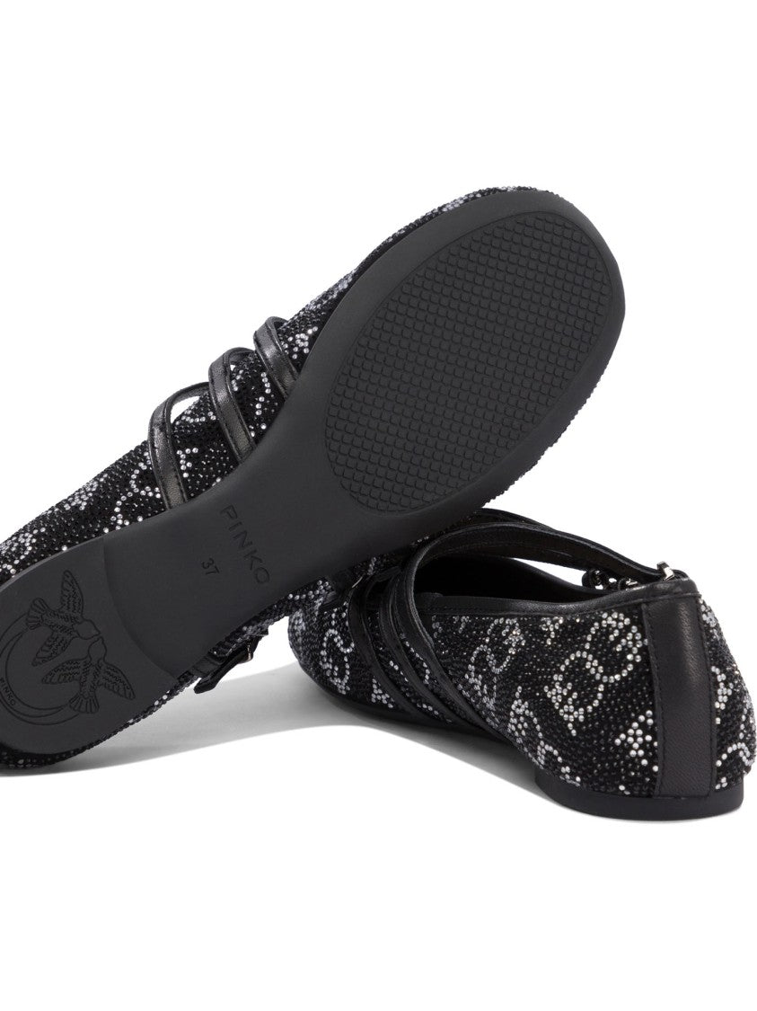 Pinko Black Ballerinas With Delicate Bow
