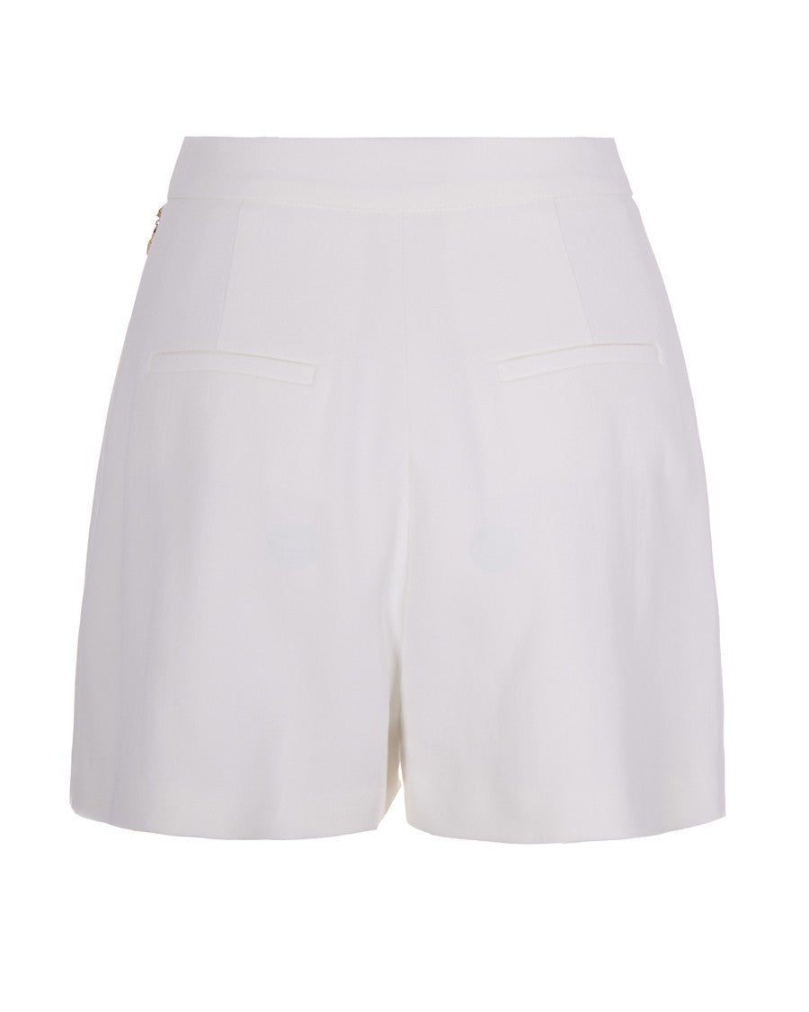 Elisabetta Franchi Gabardine Shorts With Jewel Logo