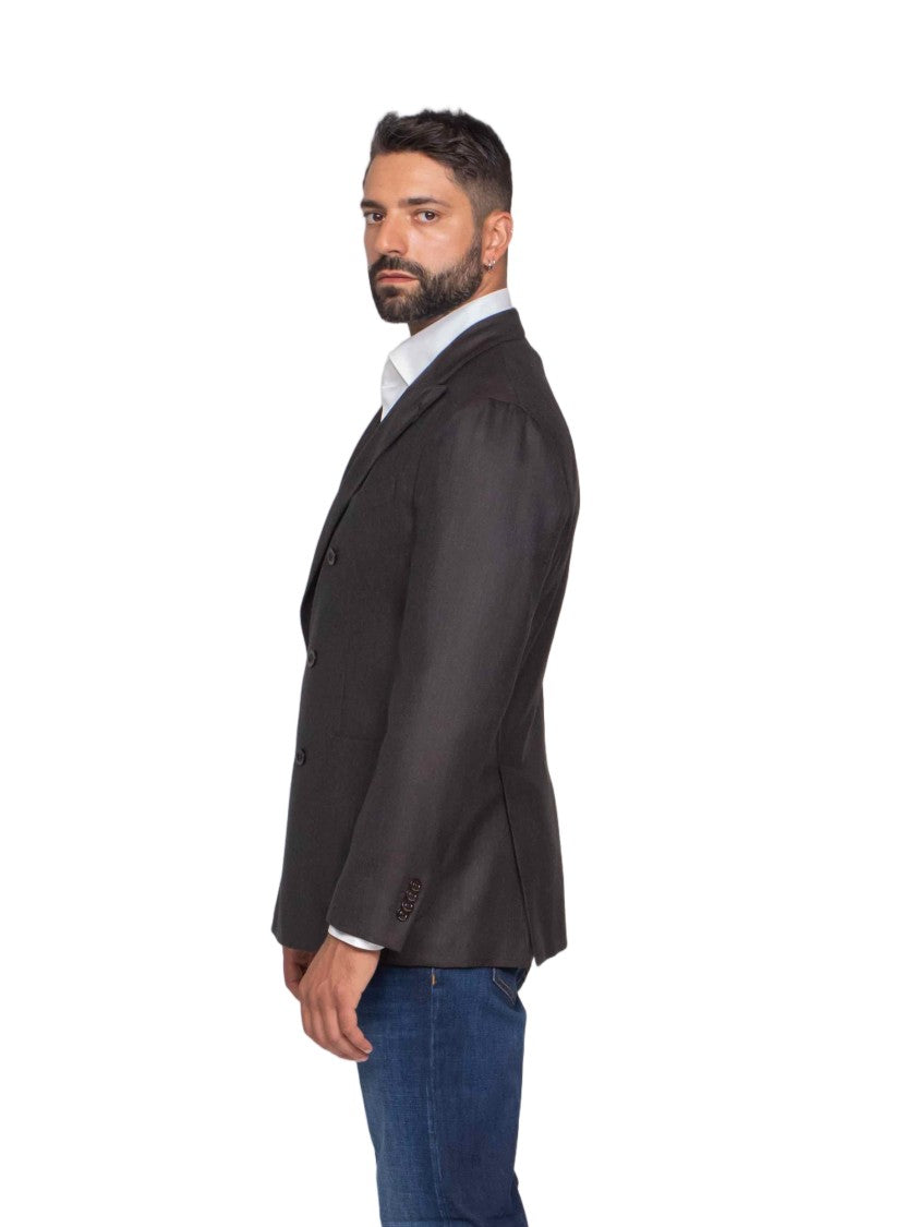 Boglioli Double-Breasted Blazer With Wide Lapels And Tailored Fit