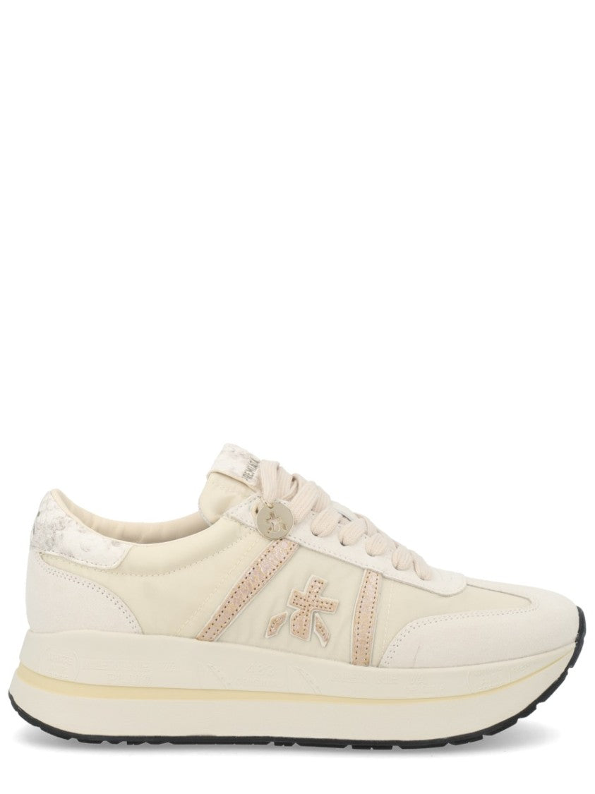 Premiata Bethcoin Beige Polyamide Low Sneakers