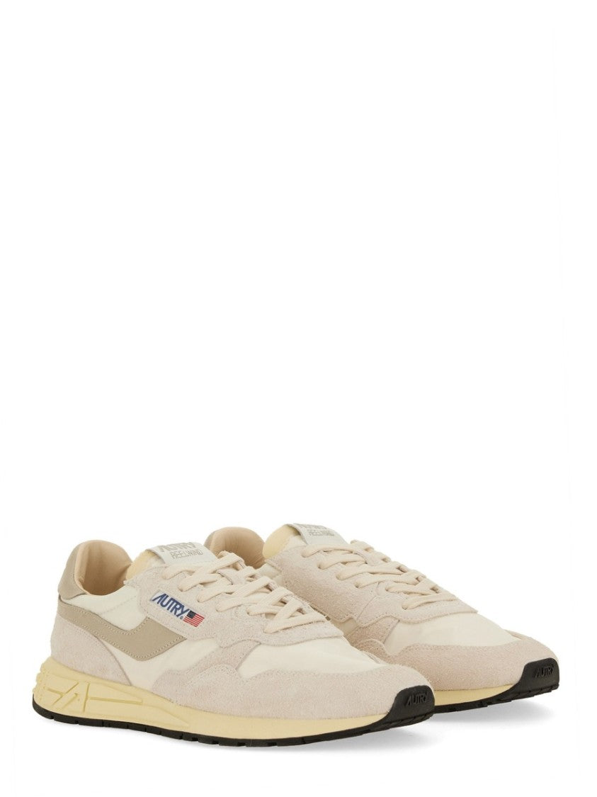 Autry Reelwind Low Textured Sole Nylon-Leather Sneakers