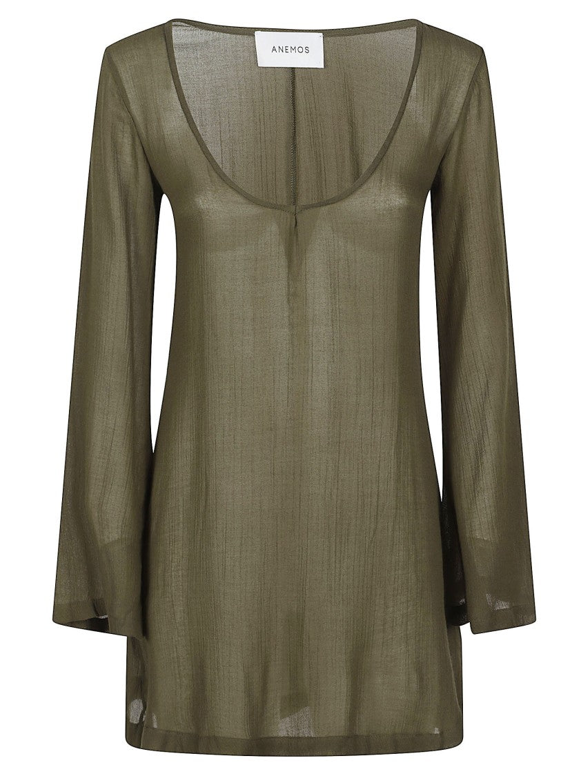 Anemos Bell Sleeve Scoop Neck Tunic
