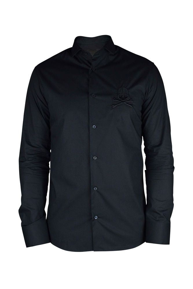 Philipp Plein Diamond Cut Ls Skull Shirt