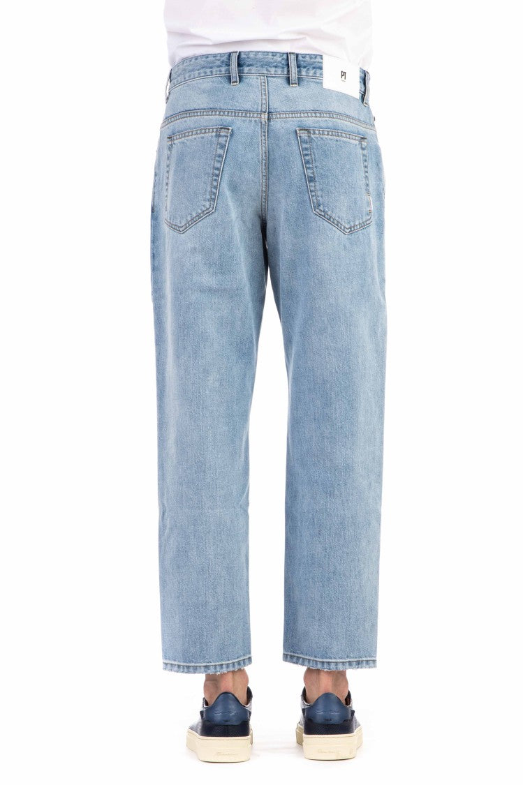 Pt Denim Light Wash Pure Cotton Rebel Fit Jeans