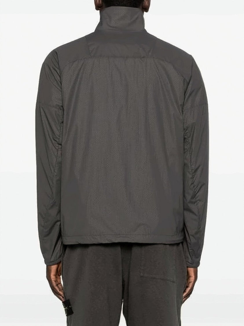 Stone Island High-Collar Casual Jacket With Zippered Pockets