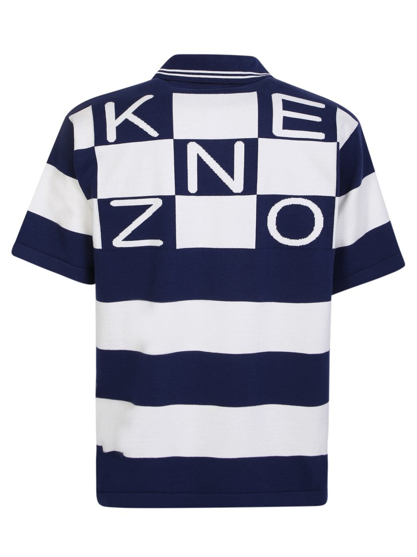 Kenzo Striped Blue Poolo Shirt