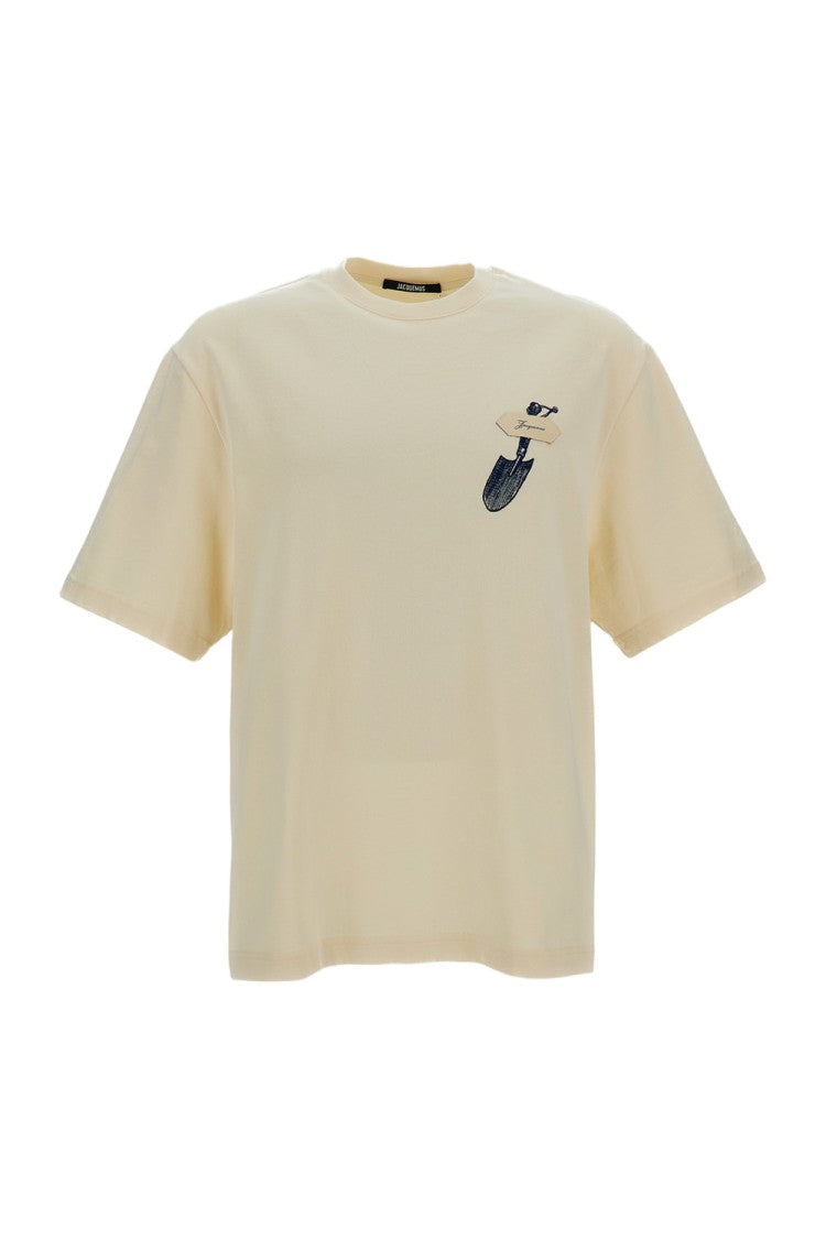 Jacquemus Classic Crew Neck Yellow T-Shirt With Short Sleeves