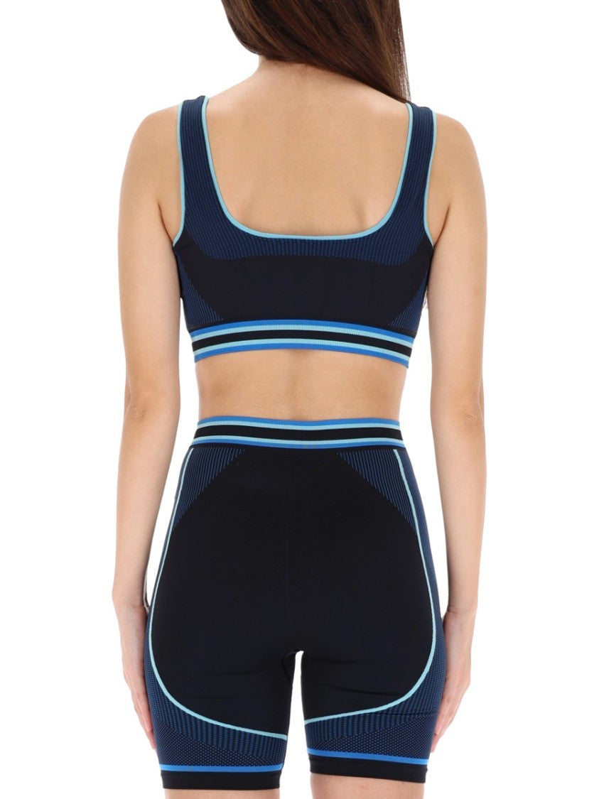 Casablanca Fitted Seamless Bralette With Square Neckline And Ribbed Texture