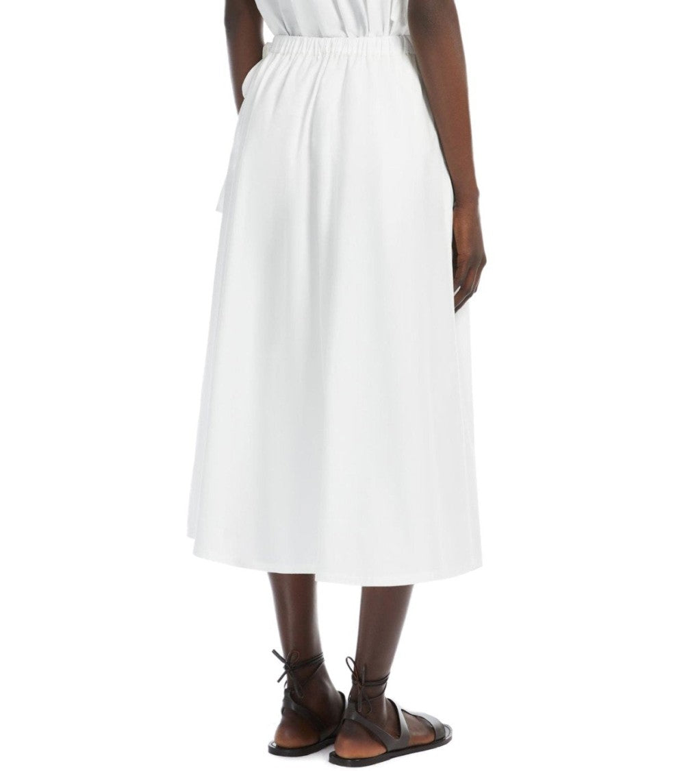 Max Mara Folk White Midi Skirt