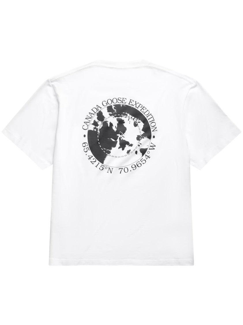 Canada Goose Relaxed Fit White Cotton T-Shirt