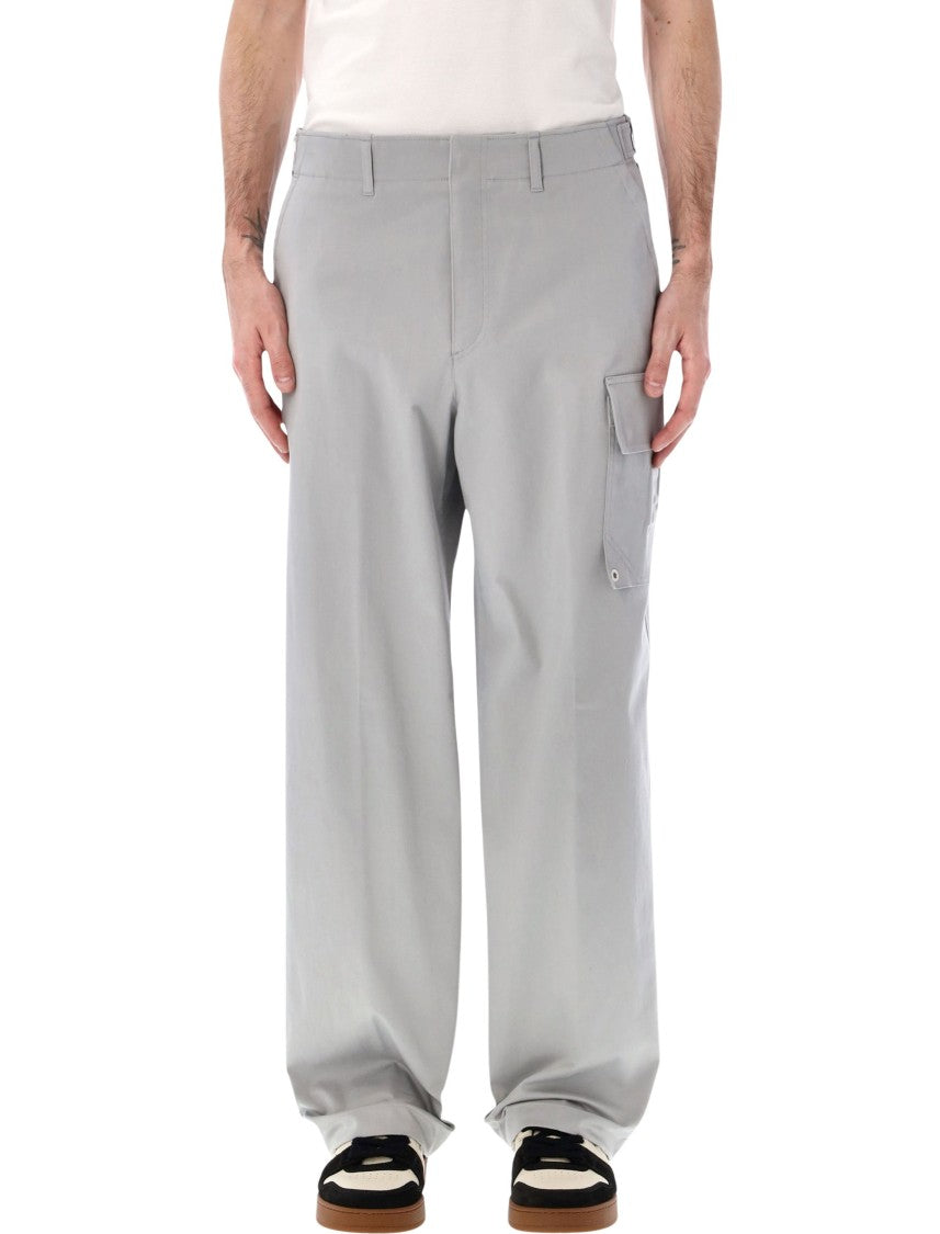 Fendi Gabardine Cargo Trousers With Embossed Ff Logo