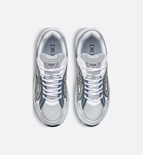 Dior Layered Fabric And Mesh Sneakers