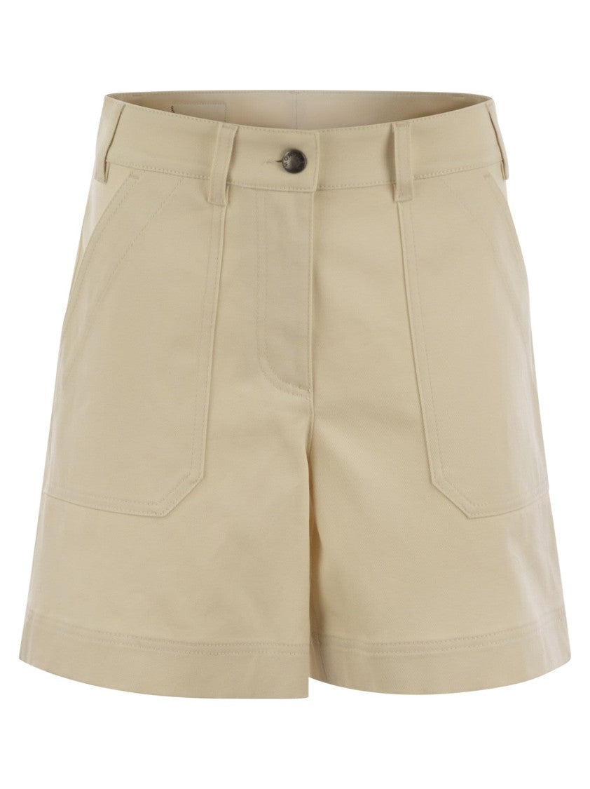 Moncler Cotton Gabardine Shorts