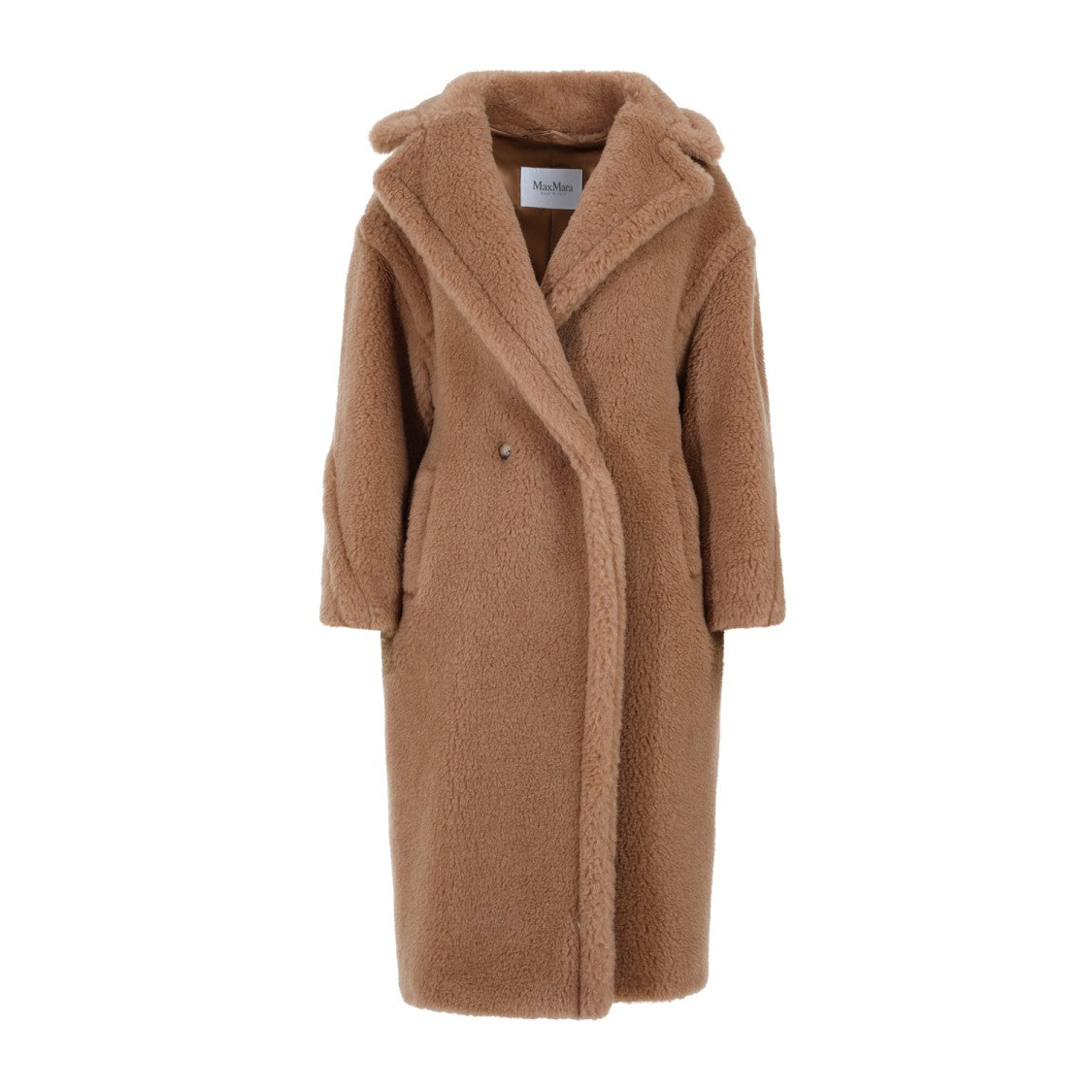 Max Mara Camel Hair And Silk Long Teddy Coat