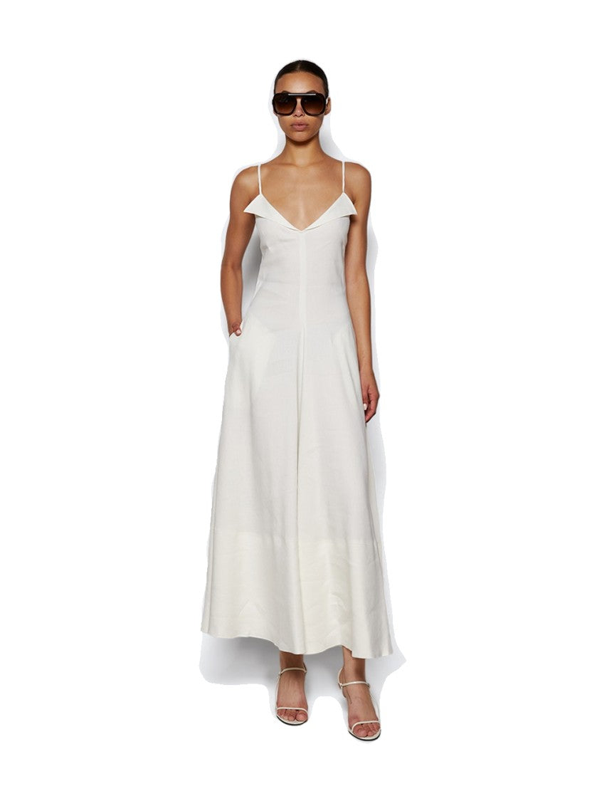 Proenza Schouler Ruby Dress In Linen Pearl