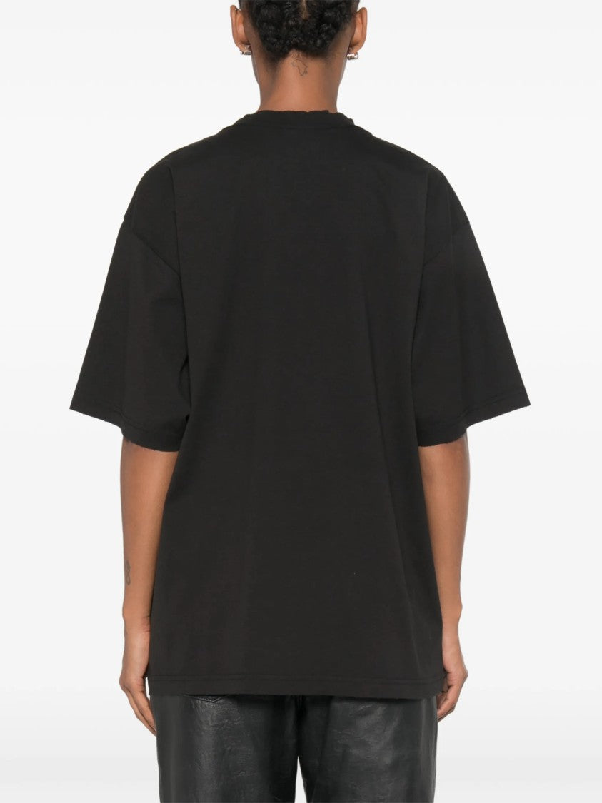 Balenciaga Medium Fit Black T-Shirt With Sunset Graphic Print