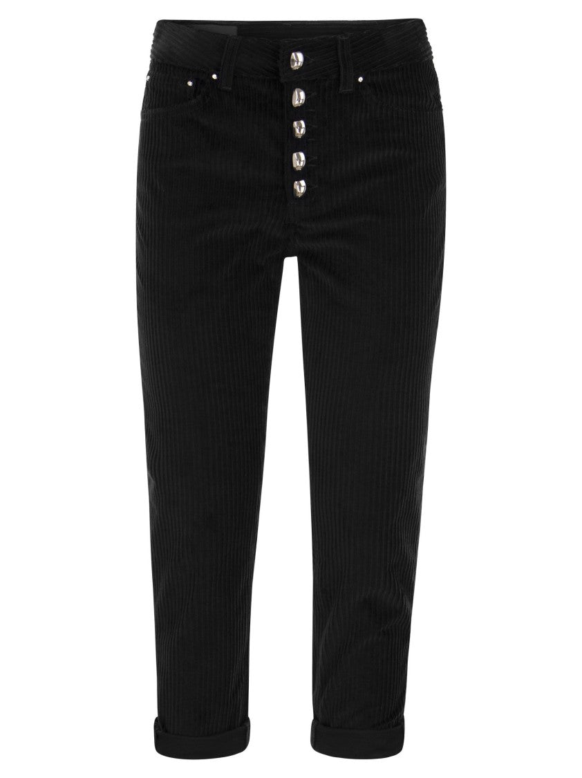 Dondup Koons Loose-Fitting Velvet Trousers