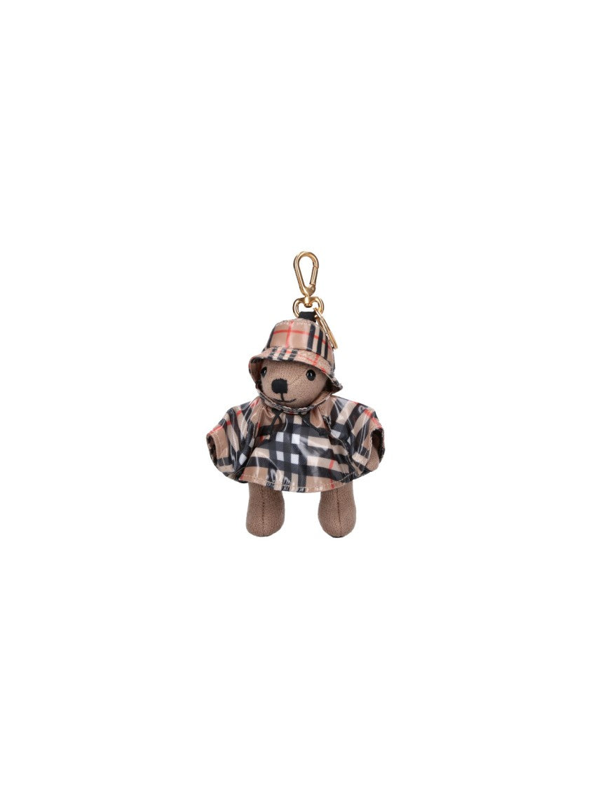 Burberry Checkered Raincoat Teddy Bear Keychain