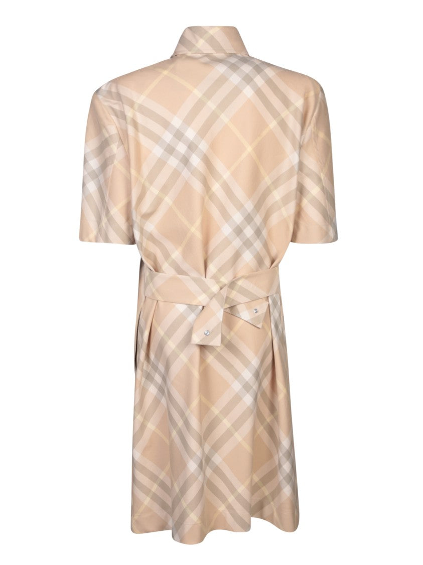 Burberry Long Sleeve Cotton Dress