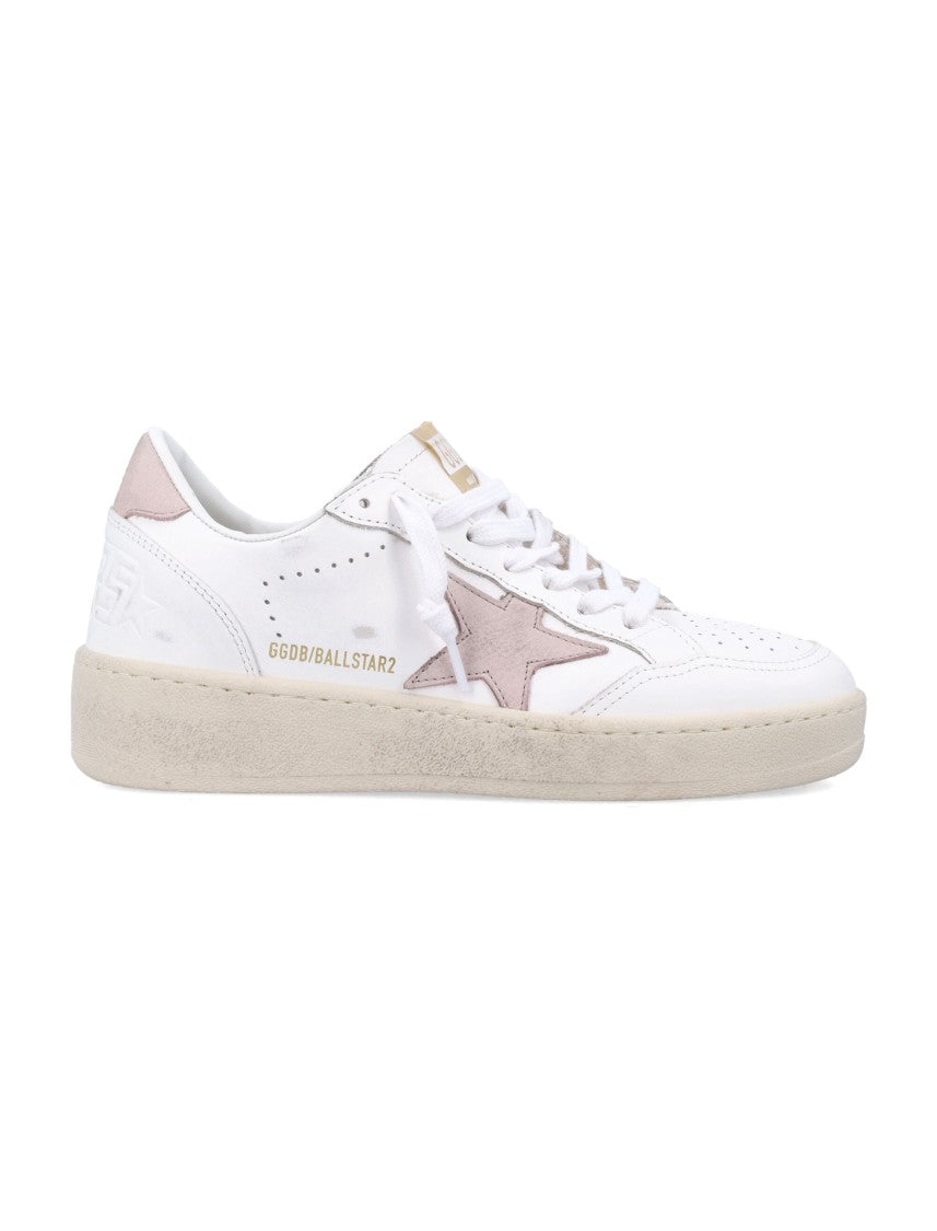 Golden Goose Ballstar 2 White Leather Low-Top Sneakers