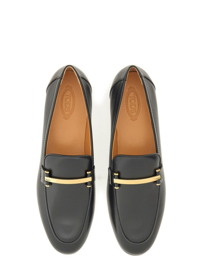 Tod's Pointed Toe Leather Loafers