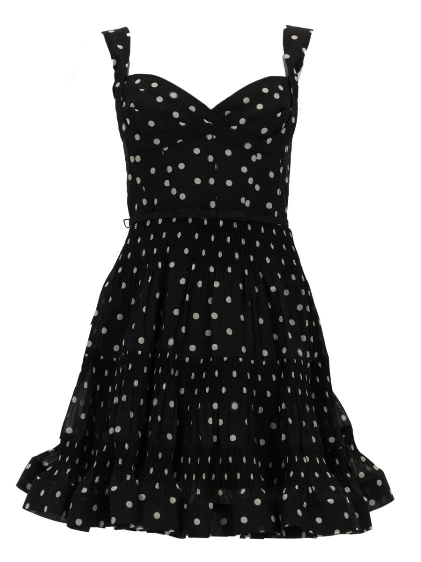 Zimmermann Polka Dot Polyester Ruffled Skirt Mini Dress