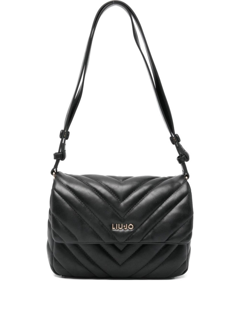 Liu Jo Chevron-Quilted Shoulder Bag With Metallic Logo