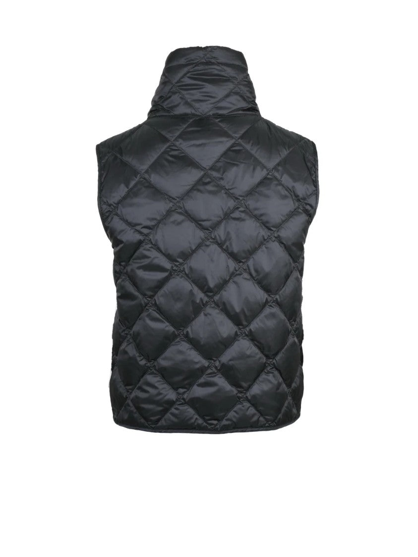 Max Mara Quilted Vest With High Collar And Down Padding