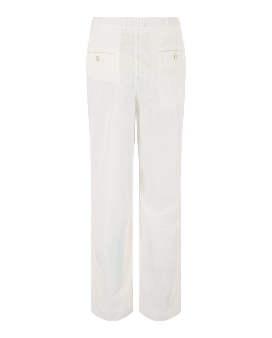 Ferragamo Mid-Rise Straight Leg Pants With Flap Pockets