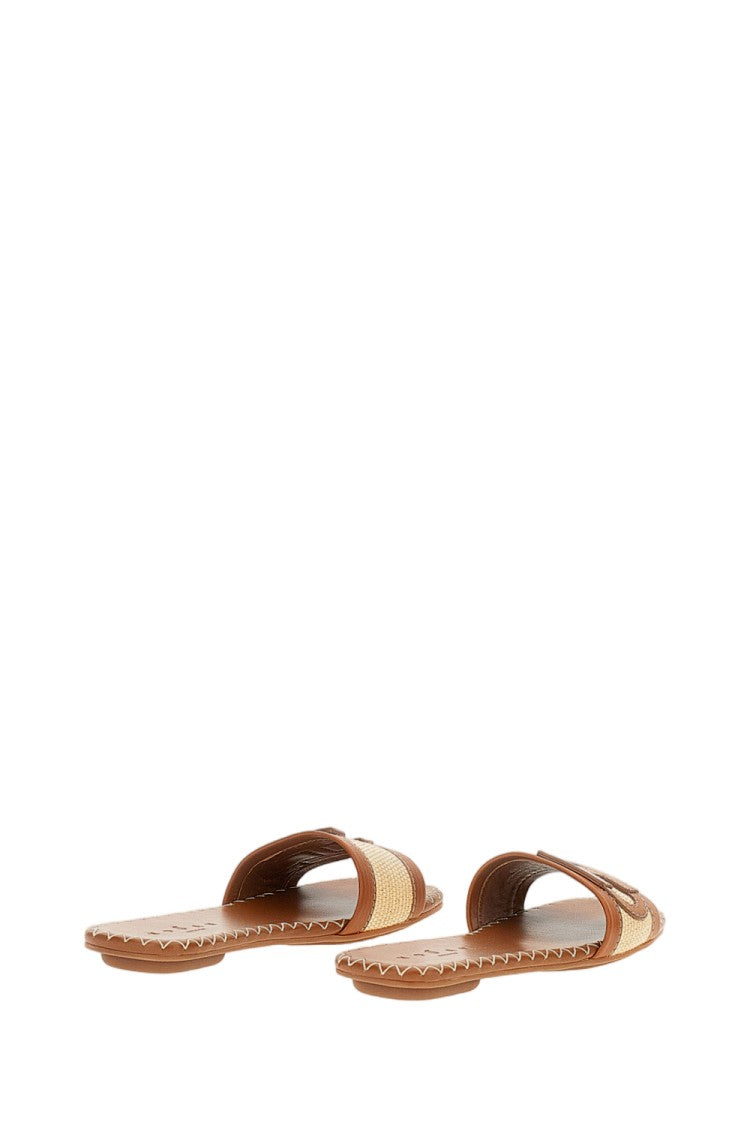 Hogan Brown H685 Flat Sandals