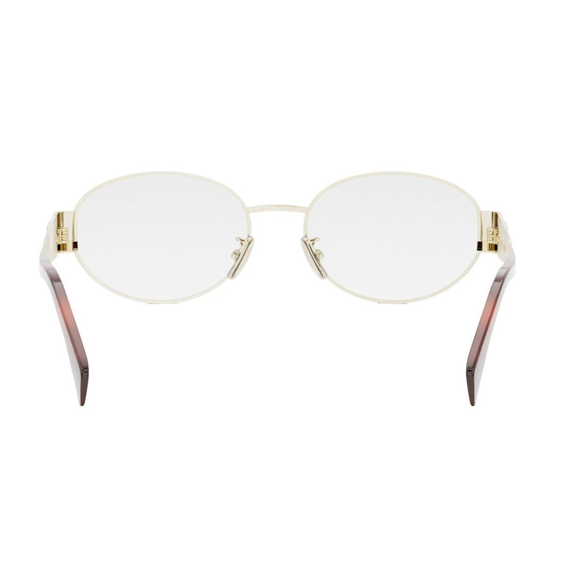Celine Gold Metal Triomphe Metal Oval Sunglasses