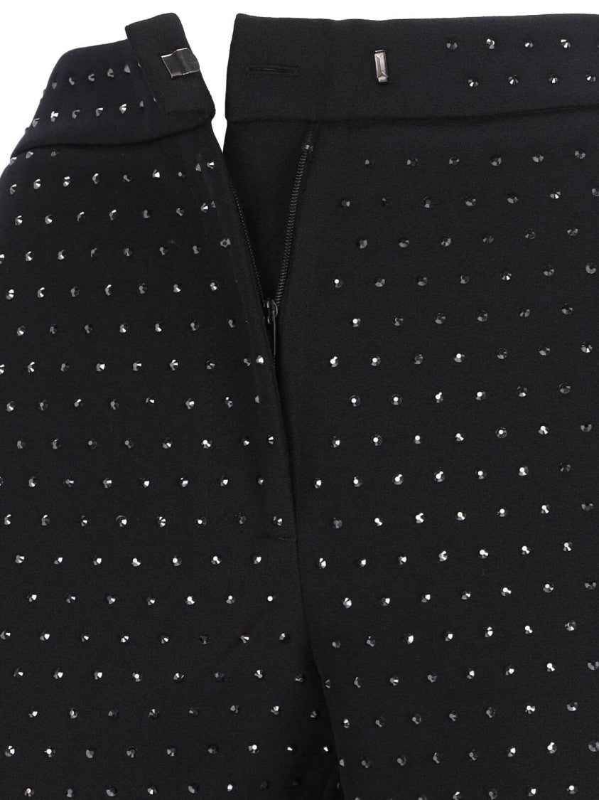 The Andamane Rhinestone Trousers In Black Fabric